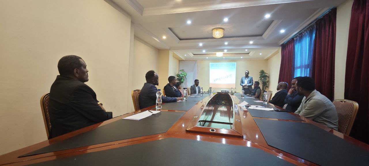 Board meeting with presentation